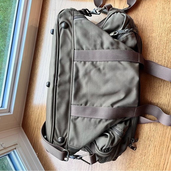 Tumi luggage set: garment bag and weekender duffel bag canvas leather trim - Picture 10 of 13